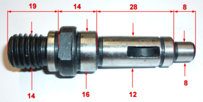 Выходной вал для УШМ-125/1200Э(4), 150/1400Э(4) Ресанта AND